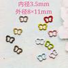 Hebilla de Día Mariposa de 3.5mm bjd 6 Puntos Accesorios Ropa de Bebé Pequeños Accesorios de Tela Hebilla de Cinturón de Bolso de Bebé Botones Decorativos