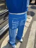 Pantalones Deportivos Anchos con Estampado de Letras para Hombre, Rectos Estilo Hip-Hop Americano Nicho Cordón Pantalones Casuales de Jazz