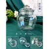 Suporte de Velas de Vidro Infantil Mosaico Copo de Vela Embrião Vaso Transparente Embrião Branco Material DIY Feito à Mão Base Embrião Pai-Filho