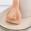 Cross-border europeu e americano avançado senso 26 letras em forma de U diamante nariz unha feminino nicho design senso simples não-perfurante nariz clipe