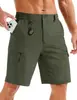 Pantalones cortos de trabajo para hombre transfronterizos, pantalones cortos de verano con múltiples bolsillos y cremallera, pantalones cortos deportivos casuales de secado rápido para senderismo al aire libre