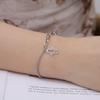 Planta de corte de suministro de exportación de comercio exterior pulsera de doble capa colgante de cactus hueco pulsera para mujer de acero inoxidable 304