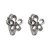 Anillo para Hélice de Oreja Distintivo Vintage Flor Pequeña Negra Agujeros de Oreja Pendientes Redondos Pendientes para Doble Agujero Oreja Hebilla de Oreja para Mujer Producto Nuevo