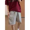 Nuevos Shorts de Cuadros de Verano para Hombre, Pantalones Deportivos Casuales Rectos Sueltos Delgados, Talla Grande Unisex