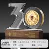 Trofeo de Cristal Creativo Insignia de Aniversario Hecha a Medida Medalla Incrustada Trofeo de Alta Gama Hecho a Medida para Empleados Destacados