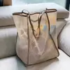 Bolsa de Armazenamento de Malha de Grande Capacidade Bolsa de Mão com Alça de Ombro Bolsa Transparente com Grade Bolsa Portátil para Praia Natação Sacola de Compras Organizadora