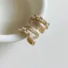 Pendientes de Perla con Circonita Bañados en Oro Real de 14K Pendientes Franceses Exquisitos y Elegantes Lujo Accesible Pendientes de Gama Alta para Mujeres