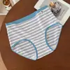 9976 # Nuevos calzones de algodón Lyocell para niña estilo universitario a rayas con estampado de cordero, suaves y lindos, con entrepierna antibacteriana 10A