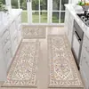 Tapetes Largos para Piso de Cocina, Resistentes a Manchas y Fáciles de Mantener, Tapetes de Piso de Terciopelo de Cristal para el Hogar, Juego de Dos Piezas, Tapetes de Entrada Resistentes al Desgaste