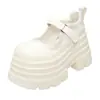 Nuevos Zapatos de Plataforma Mary Jane de Tacón Alto Otoño 2026 Estilo Francés JK con Correa de Hebilla Aumentadores de Altura Zapatos Mary Jane para Mujer