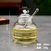 Tarro de miel de vidrio transparente para el hogar con tapa, varilla agitadora de vidrio, botella de miel, tarro de vidrio transparente creativo