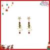 "Regalo de Navidad" Pendientes de Árbol de Navidad con Lazo para Mujer 2023 Nuevo Estilo Pendientes Elegantes con un Toque de Lujo
