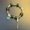 Pulsera de Zorro Espiritual de Cuatro Polos Diseño Estilo Chino Venta al por Mayor Muy Vendida Estilo Antiguo Derivado de Tu Shan Pulsera de Puestos de Mercado Nocturno con Cuentas