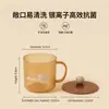 Taza de desayuno para niños, taza de PP antibacteriana con iones de plata, asa curva, fácil de agarrar para manos pequeñas, diseño de una sola pieza y previene la acumulación de suciedad