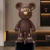 Novo Cofre de Porquinho Desenho Animado Urso Violento Grande Tendência de Chão para a Sala de Estar ao Lado do Gabinete da TV, com Acabamento de Couro de Alta Qualidade