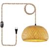 Lustre para sala de jantar Simples criativo pastoral bambu arte estudo quarto corredor novo estilo chinês varanda entrada lâmpada de três cabeças