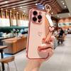 Pulseira de pulso oca galvanizada com amor para iPhone15promax Apple 16/11/14 capa protetora macia