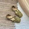 Sandalias tejidas transpirables cómodas de suela plana hueca de fondo suave 2026 sandalias retro jaula de cerdo sandalias romanas para mujer verano