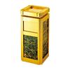 Lixeira para Elevador de Escritório Interno GPX-2 South Canto Haitang Piso de Mármore e Aço Inoxidável Balde de Cinzas