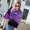 Bufanda de Running de Color Puro Imitación Cachemir para Mujer, Bufanda Monocromática, Chal Otoño e Invierno, Bufanda Roja para Mujer, Venta al por Mayor, Dropshipping