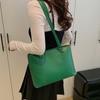 Miniscuit Soft Face Casual 2025 Primavera Nova Moda Costura Cor Sólida Grande Capacidade Elegante Bolsa Tote de Ombro