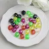 Dados Transparentes Luna Fría Dingyi K14 con Cuentas de Resina Galvanizada con Agujeros Inclinados para Cadenas de Teléfono, Pulseras y Accesorios Hechos a Mano DIY