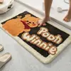 Alfombra de Piso de Baño de Felpa de Dibujos Animados para Uso Doméstico, Felpudo Engrosado Antideslizante para la Entrada de la Ducha, Felpudo Absorbente de Agua y Resistente a la Suciedad de Cachemira Artificial