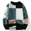 Venta Caliente Transfronteriza Suéter Holgado de Punto para Hombre de Cuello Alto Medio Ropa de Punto para Hombre Talla Grande Directo del Fabricante