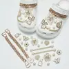 Amuletos para Zapatos Croc, Accesorios para Mujer, Clips para Zapatos DIY, Decoraciones 3D con Pedrería, Clips Desmontables, Estilo de Moda de Influencers