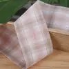 Cinta de Lino a Cuadros de Color Contrastante para Lazos Hechos a Mano Accesorios para el Cabello Ropa de Bebé Zapatos Calcetines Ropa Cinta Decorativa para Cajas de Regalo
