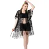 Cárdigan de encaje nuevo transfronterizo blusa estilo playa europeo y americano encaje con cordones encaje cachemir chal protector solar mujeres