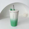 TYESO Taishuo nueva taza de café de acero inoxidable, vaso con pajilla para coche con aislamiento de hielo, botella de agua de gran capacidad al vacío
