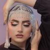 Amazon Nova Maquiagem Festa Strass Headwear Europeu e Americano Moda Performance Borla Cabelo Corrente Acessórios Para Cabelo corrente de cabelo