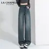 Jeans de Pierna Recta Pierna Ancha para Mujer Otoño e Invierno 2024 Tendencia Combinan con Todo Nuevo Explosivo Forro Polar Delgado Cintura Alta Pantalones Sueltos