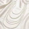 Moda branca multi-camada de pérola de vidro colar de casamento nupcial acessórios de modelagem de casamento colar de vestido de noiva colar de jóias