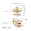 Decoración de Cordones DIY de Diamantes Completos Transfronteriza Hebilla Metálica con Diamantes y Perlas Trébol de Cuatro Hojas con Agujeros para Decoración de Tenis Hebilla