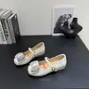 Zapatos Planos de Mujer para Aumentar la Altura 06 Nuevo Moda Otoño Poco Profundos Versátiles con Lazo de Pedrería Cuadrados Mary Janes