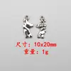 Colgantes Encantos Serie Oso de Aleación de Zinc Ecológica Plata Antigua y Dorada Galvanizada Accesorios para Pulsera Collar DIY