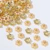 Antigo dourado de areia gota óleo porta-flores decoração contas soltas pulseira DIY joias contas cloisonné espaçador acessórios materiais