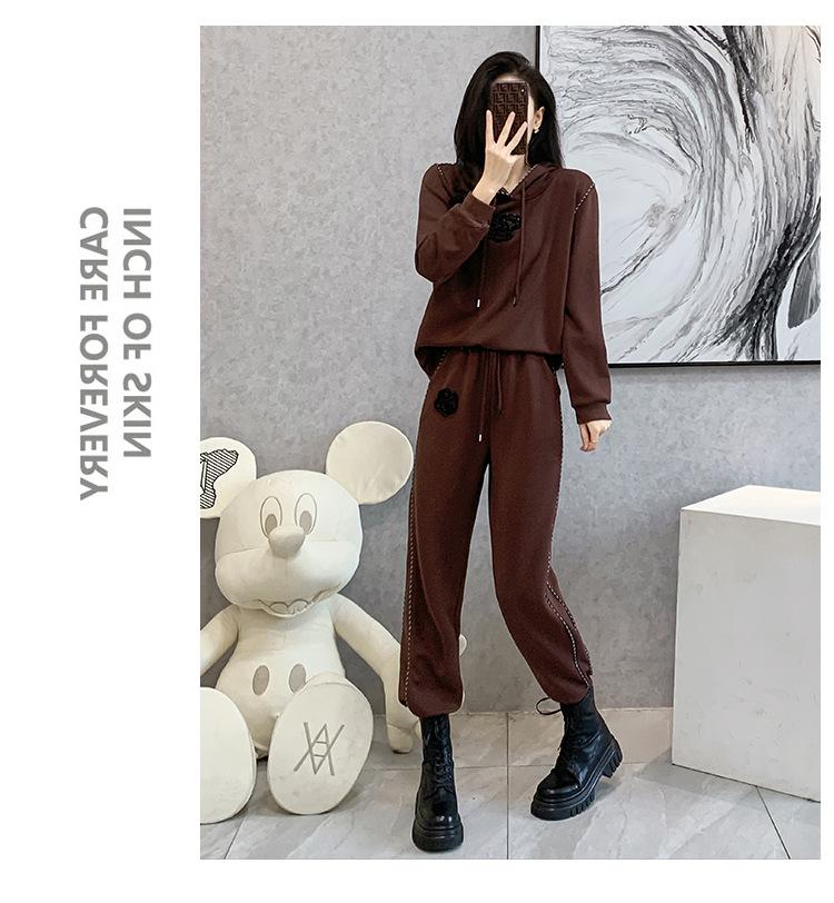 跨境淘货源2023秋季新款街头潮流减龄小个子爆款欧货网红款运动套装休闲运动气质休闲时尚流行新款秋装秋装女装时尚套装套装女装秋季套装女套装女女士运动服女装两件套套装卫衣套装休闲套装秋季套装女装时尚套装盐系休闲套装女装2023