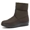 Botas de Nieve de Invierno para Mujer, Zapatos de Algodón Talla Grande, Impermeables, Forradas de Felpa, Engrosadas, Zapatos para Mamá, Botines para Personas de Mediana Edad y Mayores, Forradas de Felpa Transfronterizas, Cálidas