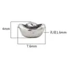 Plata de Ley S925 Lingote Cuentas Espaciadoras Pequeñas Cuentas Sueltas Accesorios Estilo Chino DIY Pulsera de Cuerda Tejida a Mano Accesorios Material