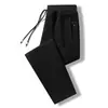 Pantalones Casuales de Color Sólido para Hombre Otoño Cintura Elástica Pantalones de Chándal Modernos Holgados Tallas Grandes Pierna Recta Ropa Exterior Pantalones Largos Deportivos para Hombre