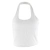 Sitio Web Independiente Aliexpress Ropa de Mujer Estilo Europeo y Americano 2026 Verano Nuevo Crop Top sin Mangas Halter Camiseta de Tirantes Acanalada