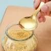 Cuchara de acero inoxidable 304 Cuchara dorada de mango corto y cabeza redonda Cuchara para ensalada de frutas Cuchara para postre de helado Cuchara para condimentos Cuchara para té