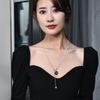 Estilo Coreano Estilo Extremamente Simples Cor Aço Colar Longo de Contas Redondas Moda Feminina Versátil Estilo Sofisticado Diamante Elegante Corrente Clavicular Tendência Luxo