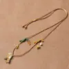 Hazte Rico al Instante~ Collar de Cordón de Cuero Encerado para Mujer, un Accesorio de Diseño de Nicho para Invierno que Combina Bien con Suéteres