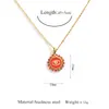 Collar Colgante Ojo Maligno Estilo Europeo y Americano Transfronterizo, Collar de Acero Inoxidable Galvanizado Nicho de Esmalte Colorido para Mujeres
