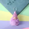 Nuevo llavero de peluche con colgante de muñeco de peluche de conejo perezoso de imitación, joyería bonita hecha a mano en stock, cabello rápido