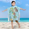 Capa Manto de Lã Dupla Face Infantil Multiuso Desenho Estampa Oceano Roupão para Meninos e Meninas Universal Personalizável